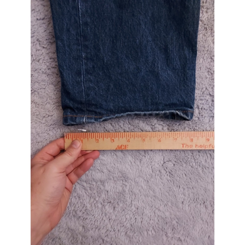 Levis 501xx Jeans Mens 34x32 Button Fly Original Fit Dark Wash Blue Denim Casual - Picture 13 of 15